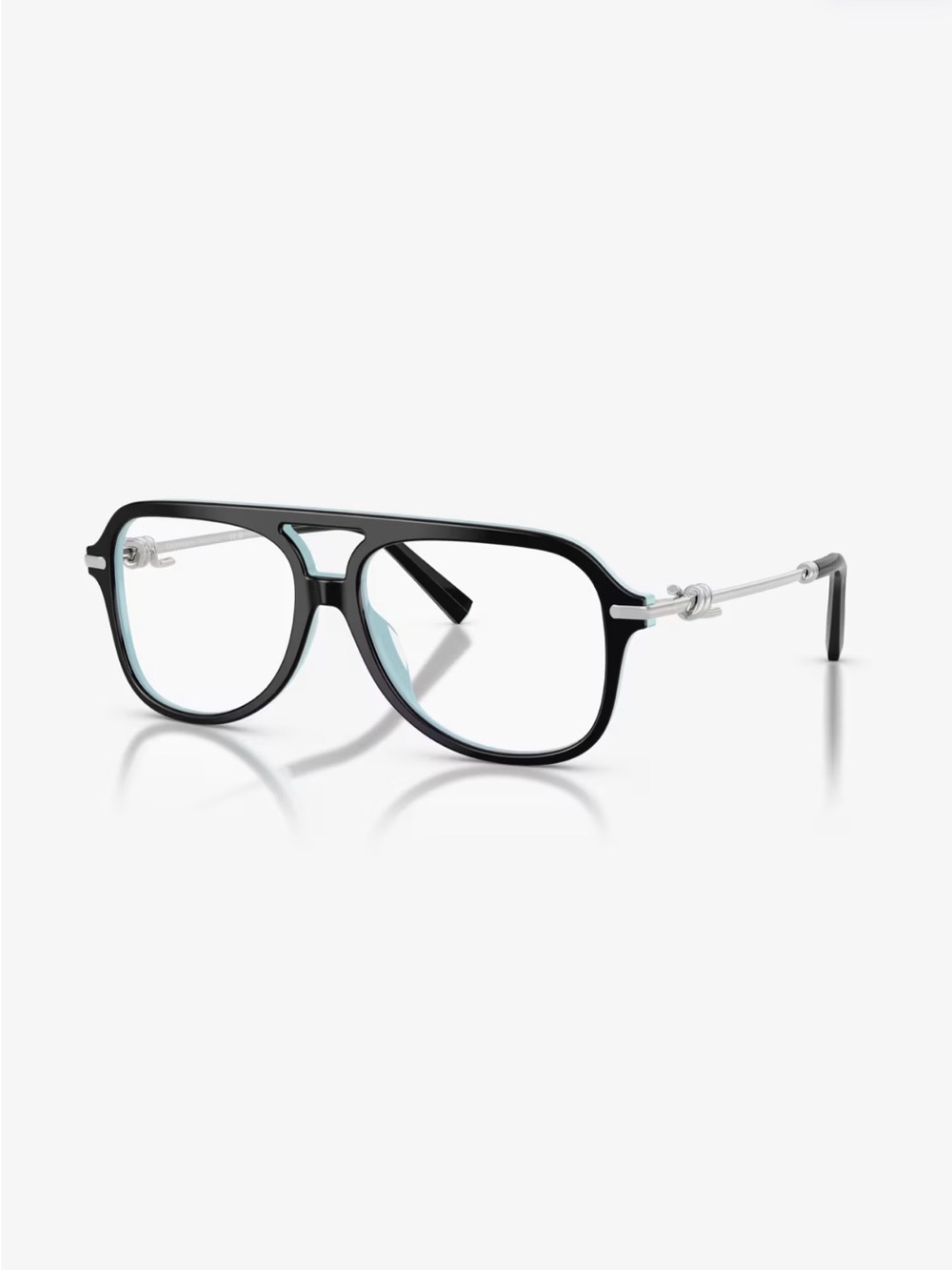 Tiffany Black Metal-Trim Aviator Glasses
